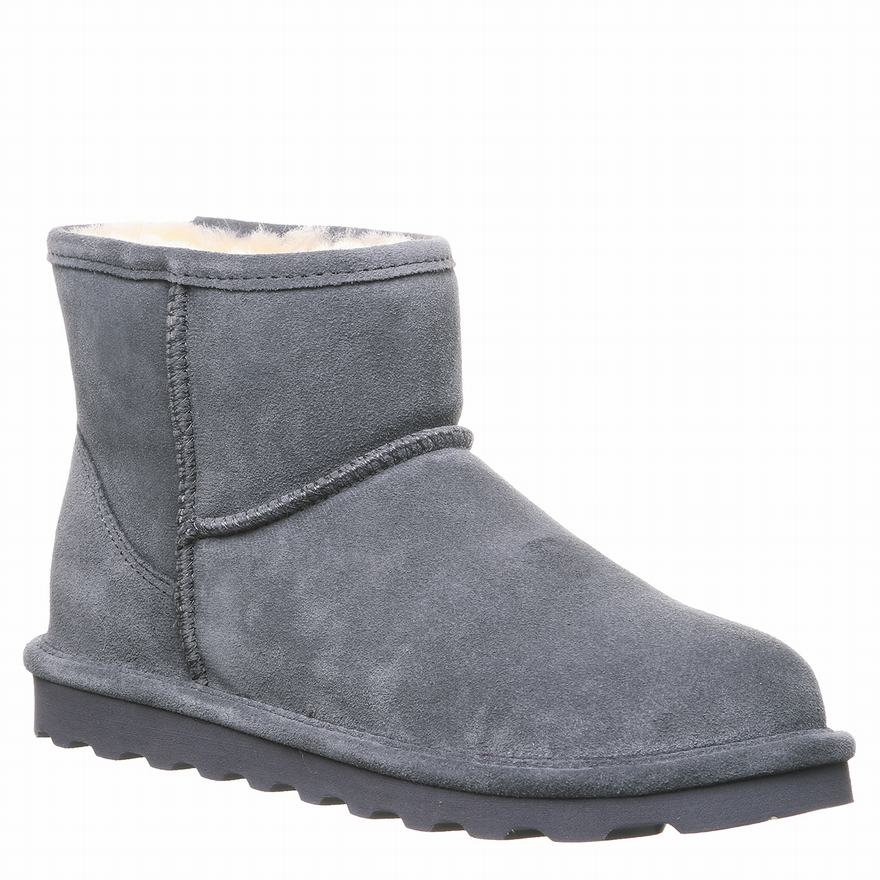 Bearpaw Alyssa Snow Boots UK - Women's Boots Deep Grey ||UTAQBV-435||